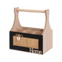 BigBuy Home Boîte Décorative HEARTS Blanc Noir Naturel