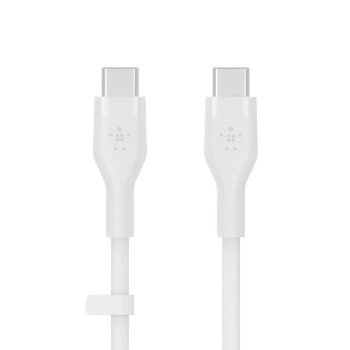 Belkin CAB009bt1MBW2PK Lot de 2 Câbles USB-C Boost Charge 1 m Silicone avec Clip Noir et Blanc