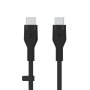 Belkin CAB009bt1MBW2PK Lot de 2 Câbles USB-C Boost Charge 1 m Silicone avec Clip Noir et Blanc
