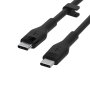Belkin CAB009bt1MBW2PK Lot de 2 Câbles USB-C Boost Charge 1 m Silicone avec Clip Noir et Blanc