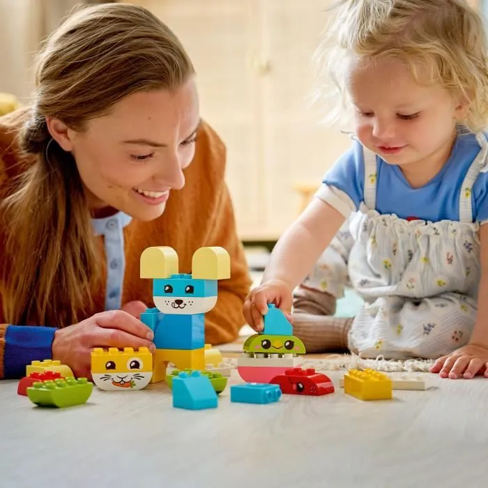 LEGO DUPLO 10477 My First Les Jolis Animaux Créatifs - Jeu de Construction 3 en 1 pour Enfants dès 18 Mois