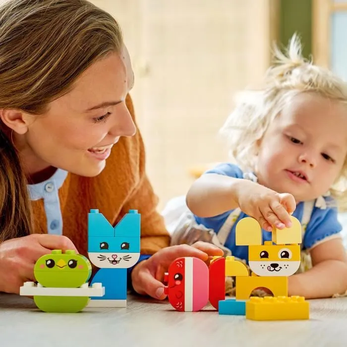 LEGO DUPLO 10477 My First Les Jolis Animaux Créatifs - Jeu de Construction 3 en 1 pour Enfants dès 18 Mois