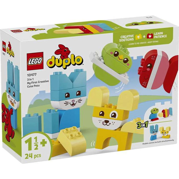 LEGO DUPLO 10477 My First Les Jolis Animaux Créatifs - Jeu de Construction 3 en 1 pour Enfants dès 18 Mois