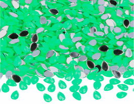 Innspiro Gemas decorativas acrílicas gota verde fluor 5x8mm, 5000u.