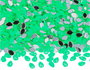 Innspiro Gemas decorativas acrílicas gota verde fluor 5x8mm, 5000u.