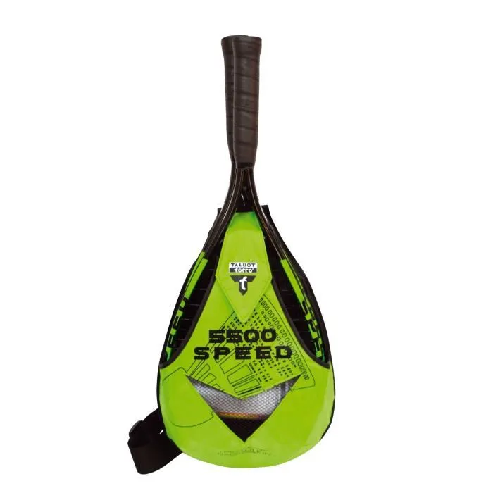 Schildkrot TALBOT TORRO Speed 5500 - Raquette de badminton en aluminium, longueur 56,5 cm, profil de cadre 17,3 mm, poids 170 g - Avec cordage durable et 5 volants Aerospeed