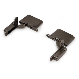 SALICE 30.617 - Kit de 2 charnières AIR amorties à fermeture Push, finition titane, ouverture 105°, charge 25 kg, pour porte bois/aluminium