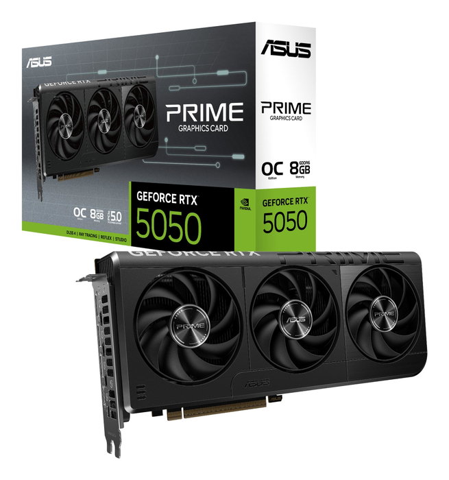 Asus Prime NVIDIA GeForce RTX 5050 O8G 8 GB GDDR6 Black