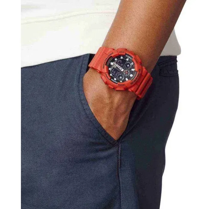 Casio G-SHOCK Montre Homme GA-100B-4AER - Classique, Étanche 200m, Affichage Digital et Analogique, Bracelet Résine