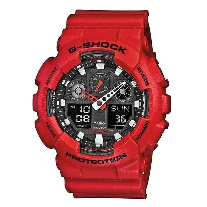 Casio G-SHOCK Montre Homme GA-100B-4AER - Classique, Étanche 200m, Affichage Digital et Analogique, Bracelet Résine