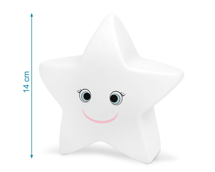 KioKids - Veilleuse décorative pour enfant forme étoile, éclairage nocturne doux contre la peur du noir, fonctionne sur piles, pour chambre d'enfant, recommandé + 18 mois KioKids - Veilleuse décorative pour enfant forme étoile, éclairage nocturne doux contre la peur du noir, fonctionne sur piles, pour chambre d'enfant, recommandé + 18 mois