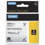 Dymo Rhino 6000+ Étiquettes en vinyle auto-laminantes 24 mm x 5,5 m noir sur blanc
