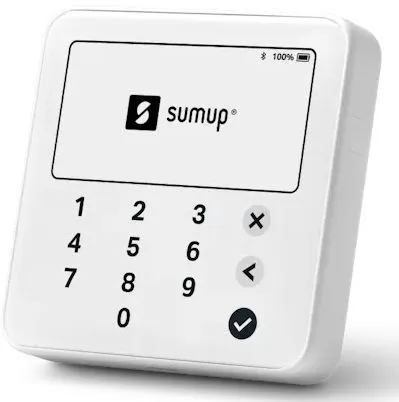 SumUp - Terminal de paiement sans contact Solo Blanc - Accepte cartes, paiements mobiles, Wi-Fi et Bluetooth - Lecteur de cartes bancaires portable