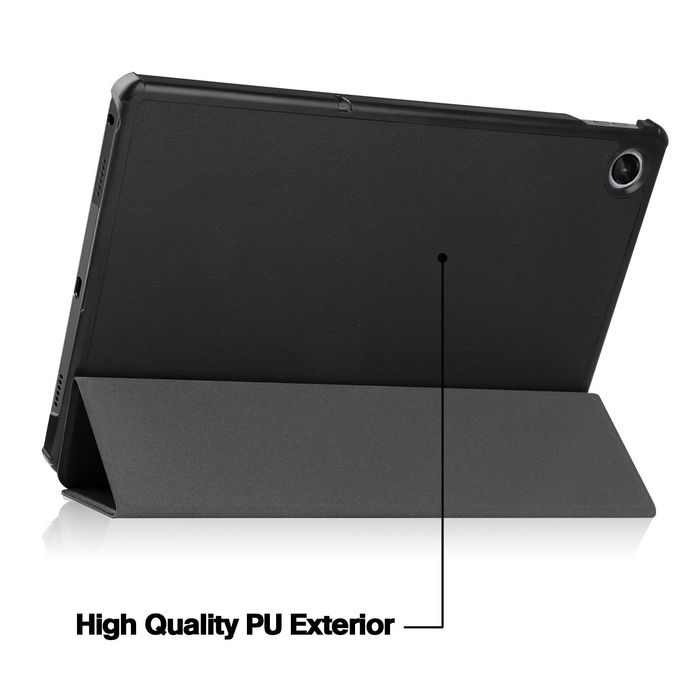 eSTUFF HOUSTON Coque folio avec support et réveil automatique pour Lenovo Tab M10 Plus (3e génération) - Noir