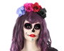Diadema - Diadème fleuri Catrina multicolore pour adulte, déguisement Halloween et Jour des morts, accessoire photo et événement culturel