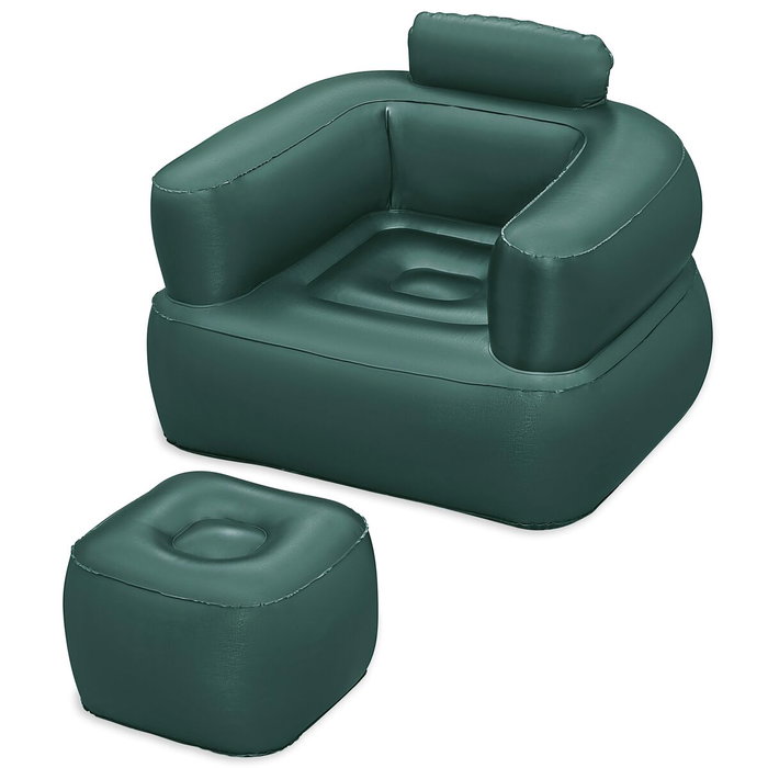 Bestway Fauteuil Gonflable avec Repose-pieds Couleur Assortie 107x99x80/48x48x36 cm
