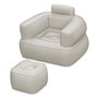 Bestway Fauteuil Gonflable avec Repose-pieds Couleur Assortie 107x99x80/48x48x36 cm
