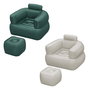 Bestway 75137 Sillon Gonflable avec Repose-pieds Assorti 107x99x80/48x48x36 cm Intérieur