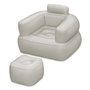 Bestway 75137 Sillon Gonflable avec Repose-pieds Assorti 107x99x80/48x48x36 cm Intérieur