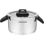 Arthur Martin Set 3 Marmites Poignées Rabattables Inox Induction - AM6321 - Acier Inoxydable, Finition Miroir et Satinée, Compatible Toutes Plaques