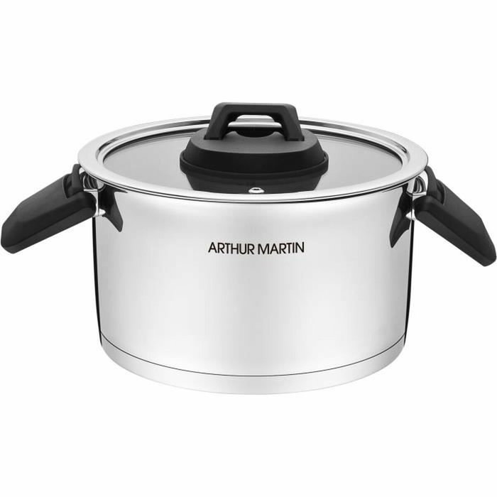 Arthur Martin Set de 3 marmites avec poignées pliables AM6321