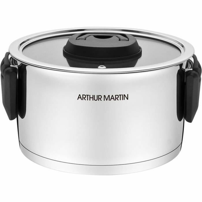 Arthur Martin Set de 3 marmites avec poignées pliables AM6321