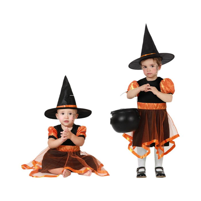 BigBuy Carnival Déguisement Sorcière Orange pour Bébé BigBuy Carnival Déguisement Sorcière Orange pour Bébé