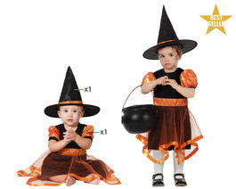 BigBuy Carnival Déguisement Sorcière Orange pour Bébé