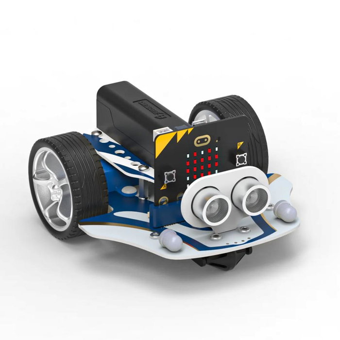 Smart Cutebot Pro Robot Voiture Programmable Microbit - Capteurs Ultrasons et Ligne, Batterie Rechargeable, Programmation par Blocs, Python et JavaScript