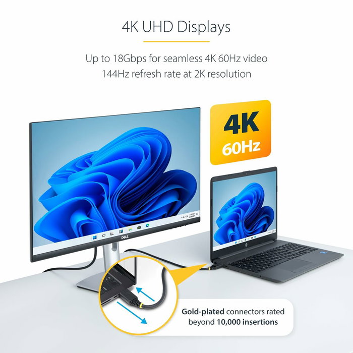 Startech Câble HDMI Premium 4K 50 cm Noir, Mâle-Mâle