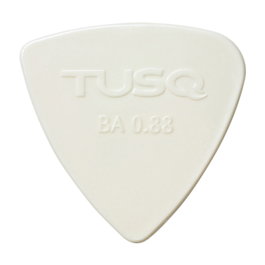 Graphtech Tusq Bi-Angle Médiator .88mm Blanc (Bright) Lot de 4 - Pics avec Harmoniques Intégrés