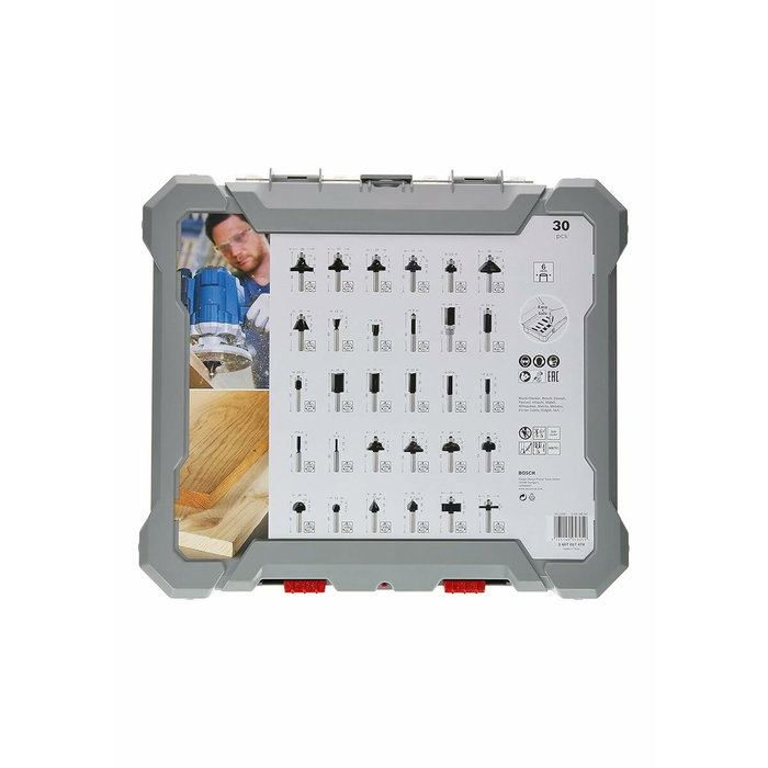 Bosch Professional Coffret de 30 fraises mixtes à queue de 6 mm