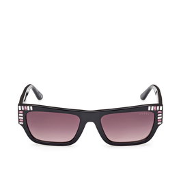 Guess Gafas GU7902 01T Lunettes de Soleil Femme Rectangulaires Monture Noire Verres Bordeaux Dégradé 140mm