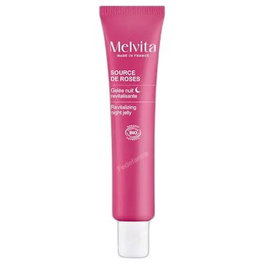 Melvita Source de Roses Gel Crème de Nuit Régénérant et Revitalisant pour la Peau 40 ml