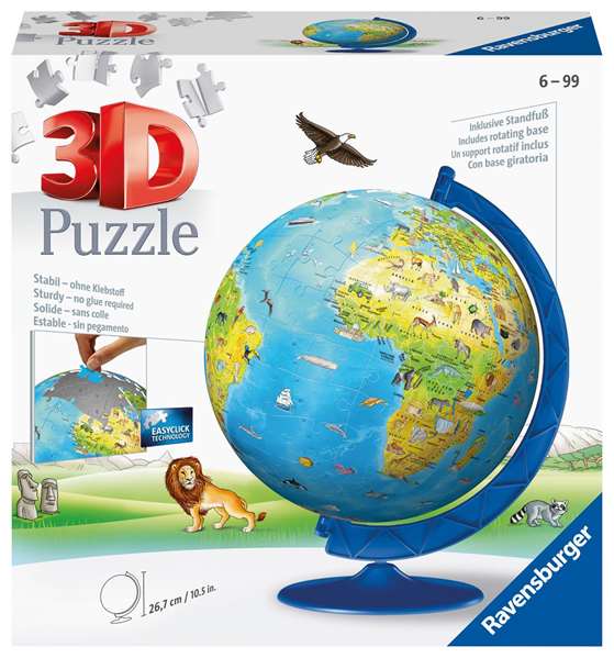 Ravensburger Puzzle 3D Globe Terrestre 180 pièces