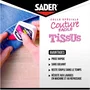 Sader - Colle textile pour tissus - Transparente - Résiste aux lavages machine et repassage - Pour ourlets, customisation, raccommodage - Flacon 40 ml