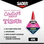 Sader - Colle textile pour tissus - Transparente - Résiste aux lavages machine et repassage - Pour ourlets, customisation, raccommodage - Flacon 40 ml