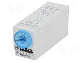 FINDER Relais de temps série 85, DPDT, 230VAC, 0,05s÷100h