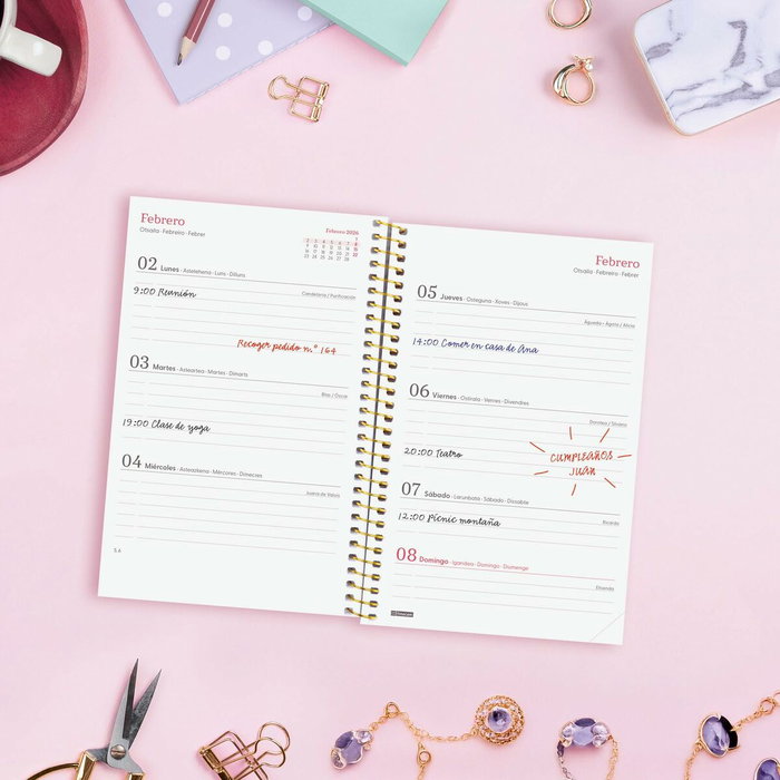 Agenda Finocam DESIGN COLLECTION Goldy 11,7 x 18,1 cm 2026 Agenda Finocam DESIGN COLLECTION Goldy 11,7 x 18,1 cm 2026