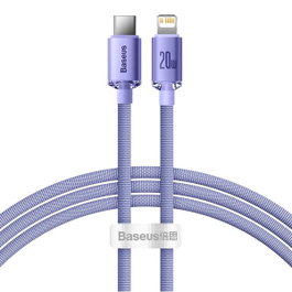 BASEUS Câble USB 2.0 USB C vers Apple Lightning, 1,2m, violet