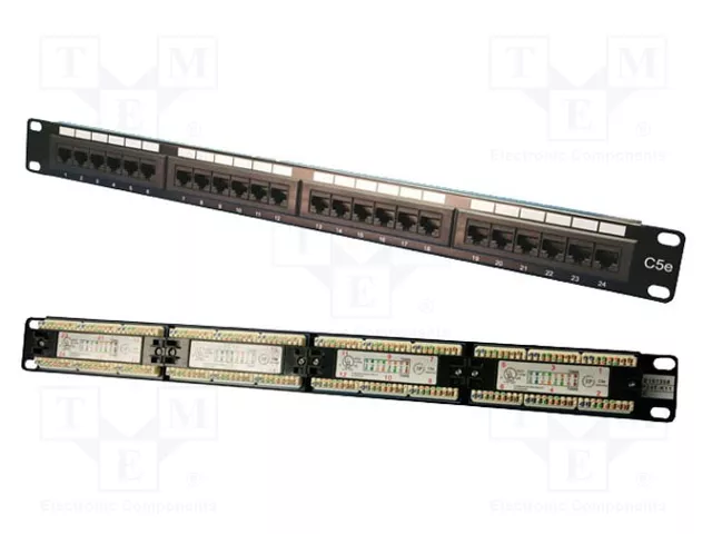 LOGILINK Panneau de brassage RJ45 Cat 5e 24 ports noir LOGILINK Panneau de brassage RJ45 Cat 5e 24 ports noir
