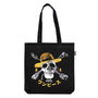 ERIK Sac shopping Jolly Roger One Piece - Taille 37x39x10 cm - Avec deux grandes anses pour l'épaule - 100% coton