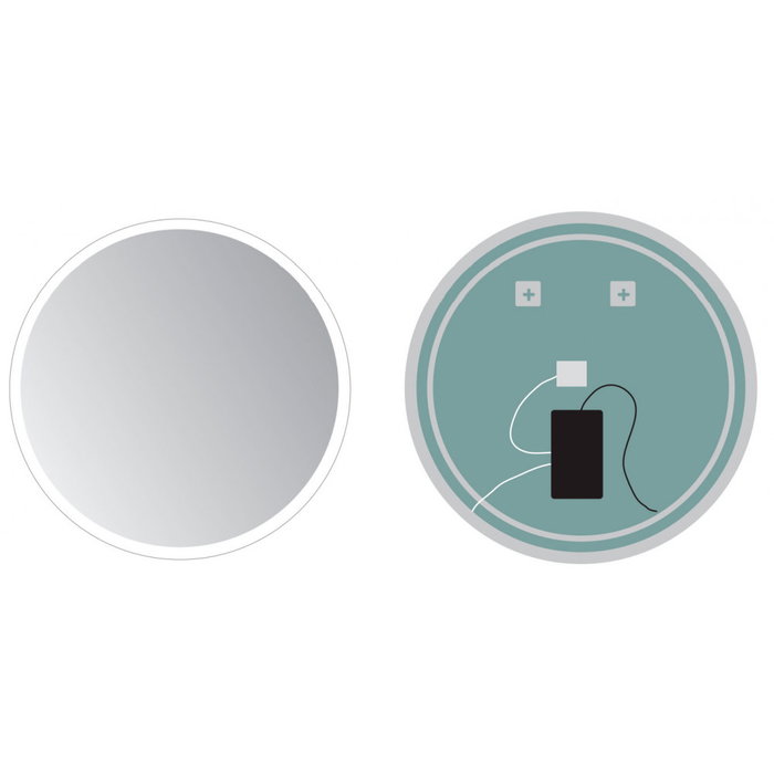 LIMEX Miroir de Salle de Bain Lumineux « Belgique » Ø70cm Blanc Froid LIMEX Miroir de Salle de Bain Lumineux « Belgique » Ø70cm Blanc Froid
