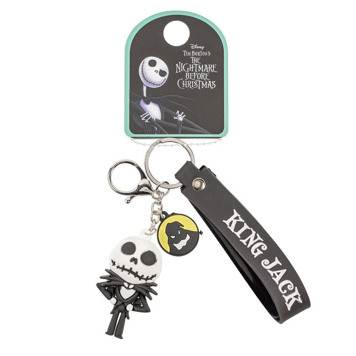Disney Llavero (Porte-clés) Jack Skellington - Pesadilla Antes de Navidad (Nightmare Before Christmas) avec colgants de Jack en 3D et Oogie Boogie, plateado