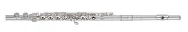 PEARLFLUTE Flûte traversière Quantz Brezza B505Re-Hc avec tête Brezza, plaqués argent, plats ouverts, mécanisme Mi, patte Do, étui inclus