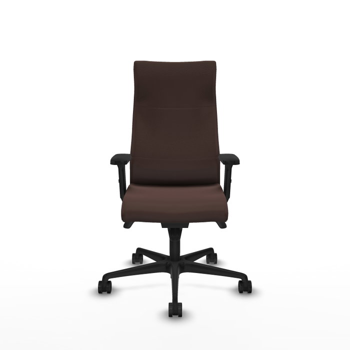 Piqueras Y Crespo Fauteuil Albacete, mécanisme synchrone, similicuir marron foncé