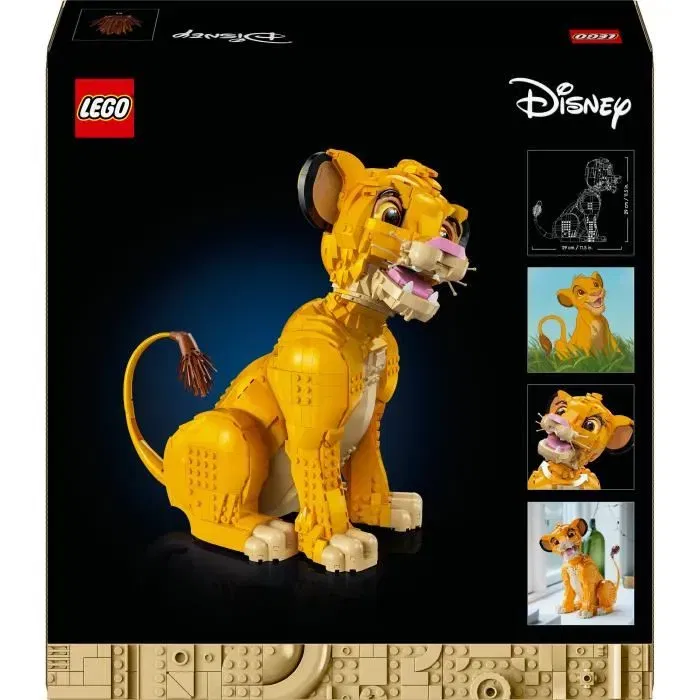 LEGO 43247 Disney Classic - Simba, Le Jeune Roi Lion, Figurine Animale Collector à Construire et Exposer, Set pour Adultes LEGO 43247 Disney Classic - Simba, Le Jeune Roi Lion, Figurine Animale Collector à Construire et Exposer, Set pour Adultes
