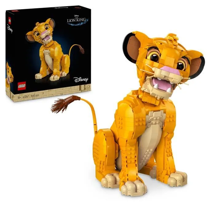 LEGO 43247 Disney Classic - Simba, Le Jeune Roi Lion, Figurine Animale Collector à Construire et Exposer, Set pour Adultes LEGO 43247 Disney Classic - Simba, Le Jeune Roi Lion, Figurine Animale Collector à Construire et Exposer, Set pour Adultes