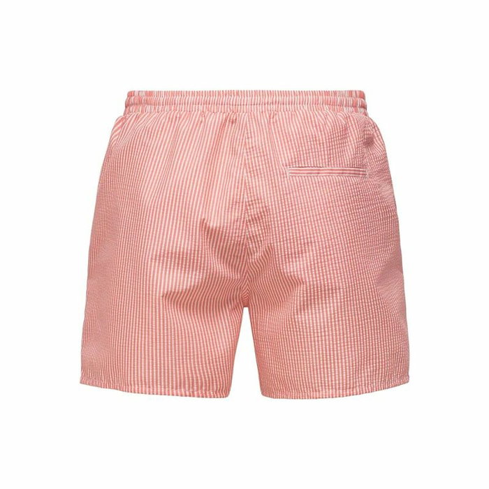 Maillot de bain homme Only & Sons Onsted Stripe Seersucker Rose 28