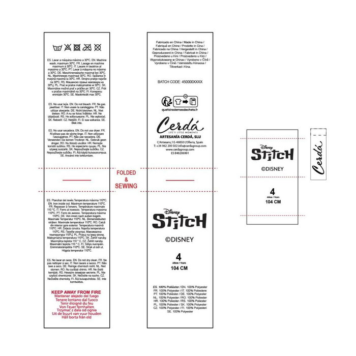 Pyjama Enfant Stitch Bleu